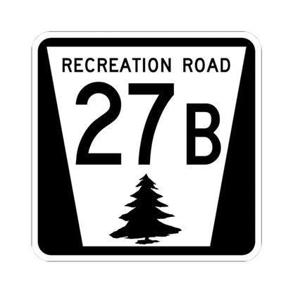 N REC 27B (Nebraska) (Road Sign) STICKER Vinyl Kiss-Cut Decal 3 Inch White - The Sticker Space