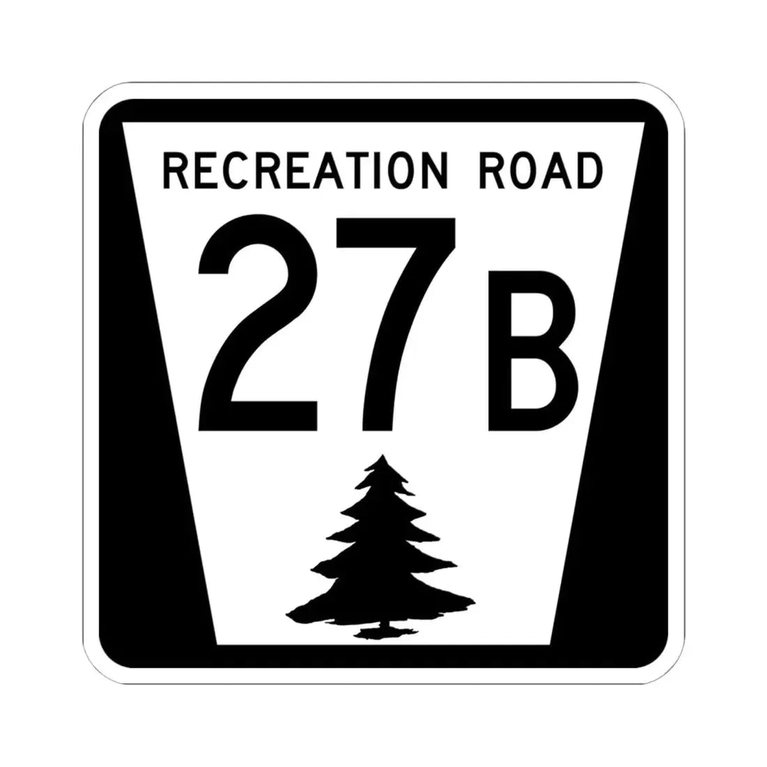 N REC 27B (Nebraska) (Road Sign) STICKER Vinyl Kiss-Cut Decal 6 Inch White - The Sticker Space
