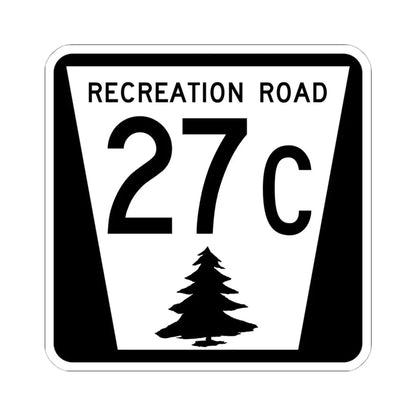 N REC 27C (Nebraska) (Road Sign) STICKER Vinyl Kiss-Cut Decal 6 Inch White - The Sticker Space