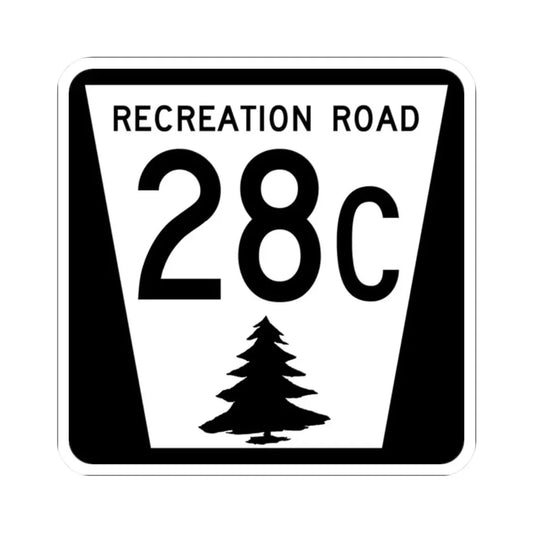 N REC 28C (Nebraska) (Road Sign) STICKER Vinyl Kiss-Cut Decal 2 Inch White - The Sticker Space