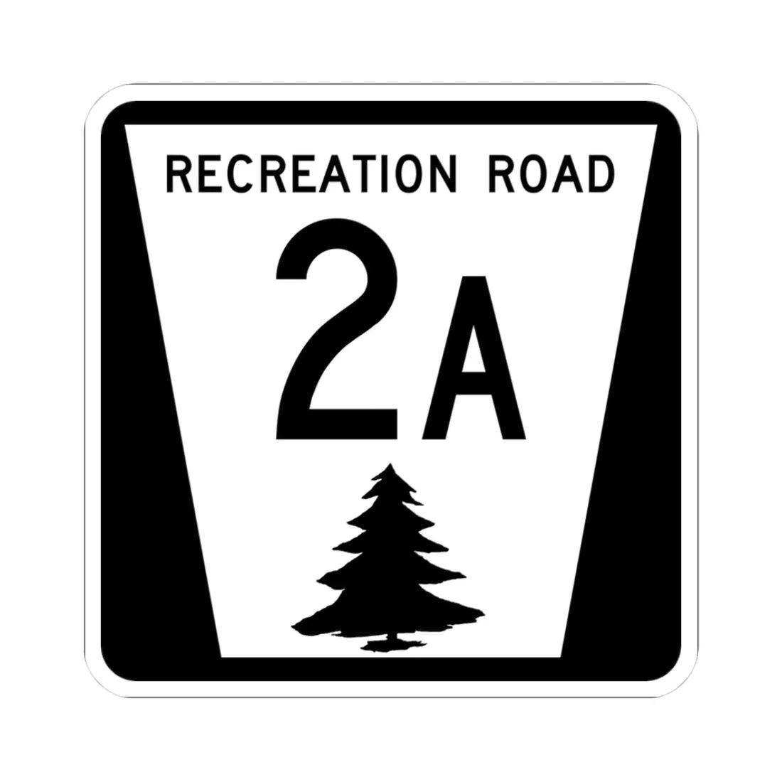 N REC 2A (Nebraska) (Road Sign) STICKER Vinyl Kiss-Cut Decal 3 Inch White - The Sticker Space