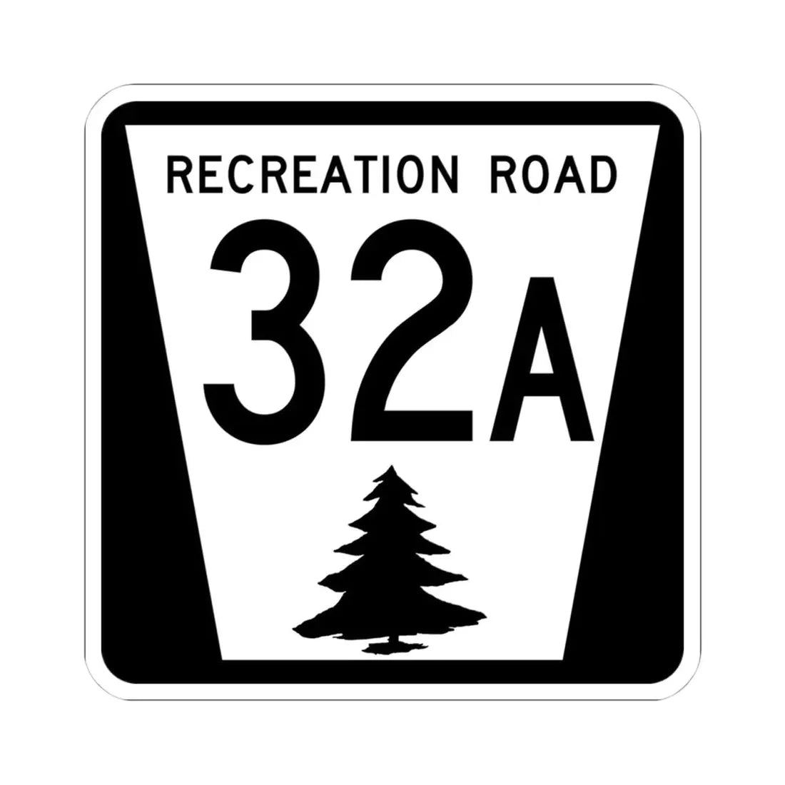 N REC 32A (Nebraska) (Road Sign) STICKER Vinyl Kiss-Cut Decal 4 Inch White - The Sticker Space