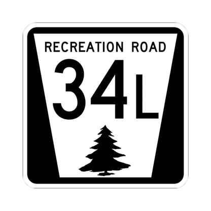 N REC 34L (Nebraska) (Road Sign) STICKER Vinyl Kiss-Cut Decal 3 Inch White - The Sticker Space