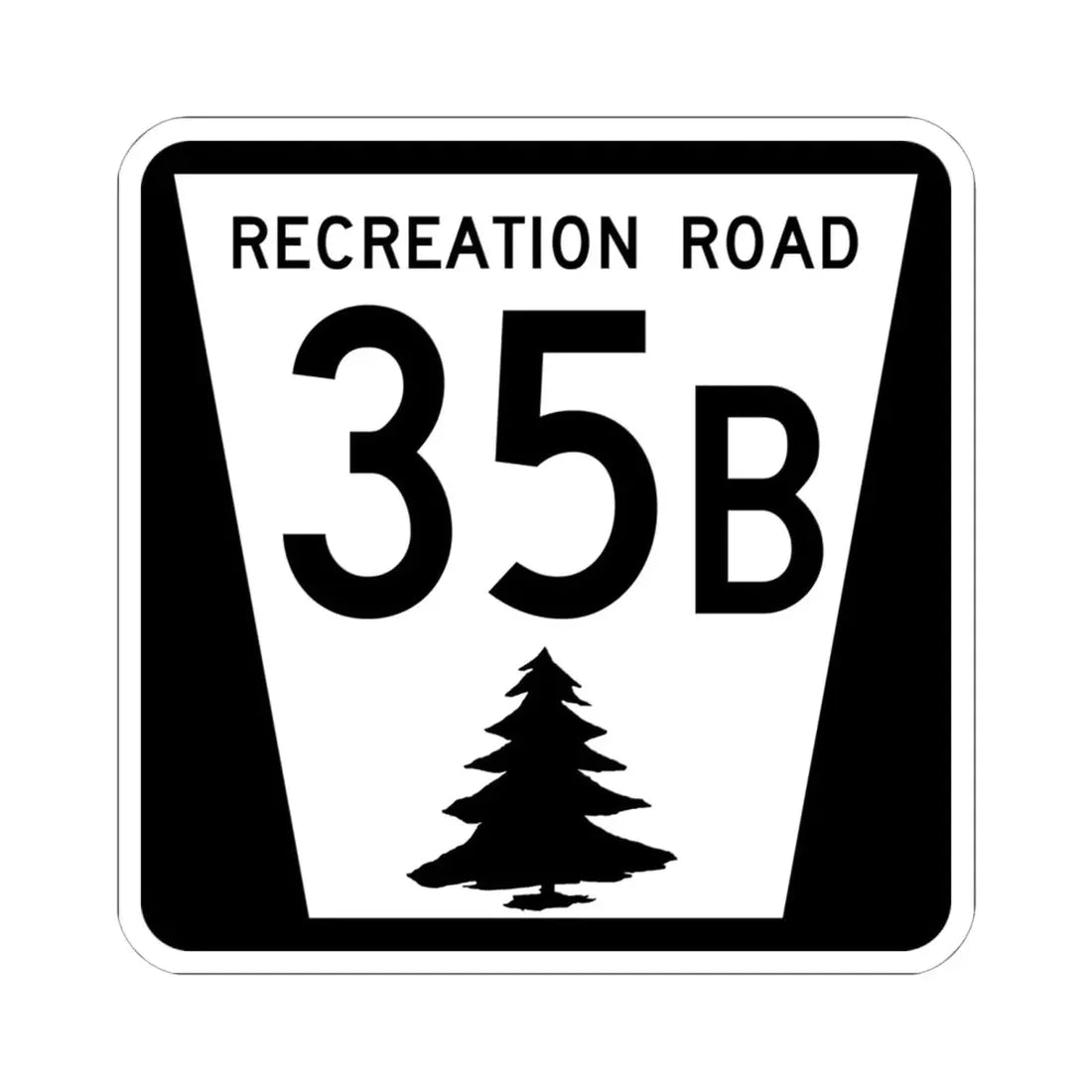 N REC 35B (Nebraska) (Road Sign) STICKER Vinyl Kiss-Cut Decal 6 Inch White - The Sticker Space