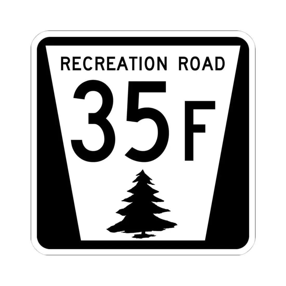 N REC 35F (Nebraska) (Road Sign) STICKER Vinyl Kiss-Cut Decal 4 Inch White - The Sticker Space