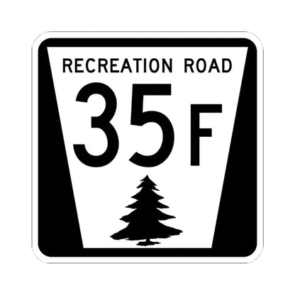 N REC 35F (Nebraska) (Road Sign) STICKER Vinyl Kiss-Cut Decal 4 Inch White - The Sticker Space