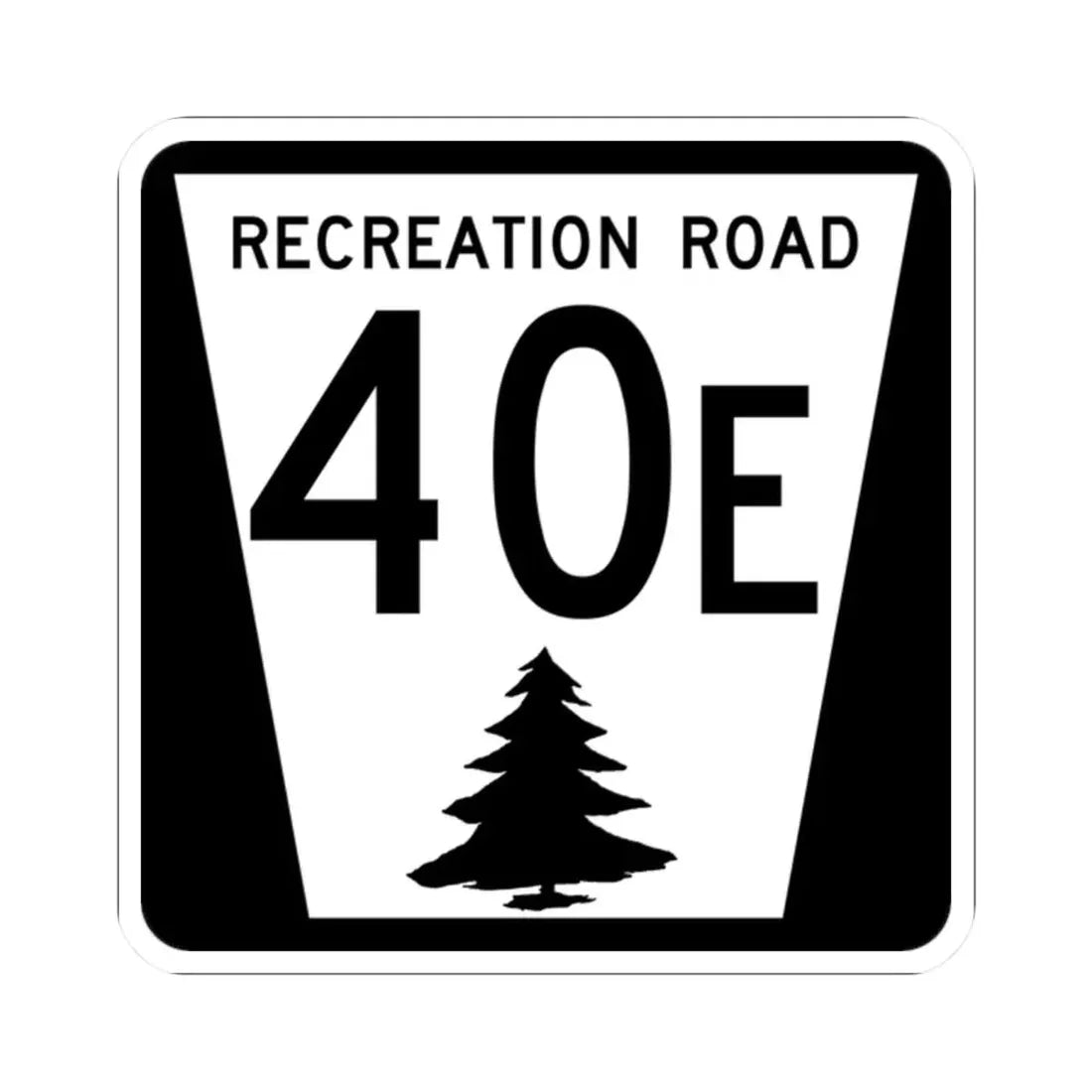 N REC 40E (Nebraska) (Road Sign) STICKER Vinyl Kiss-Cut Decal 2 Inch White - The Sticker Space