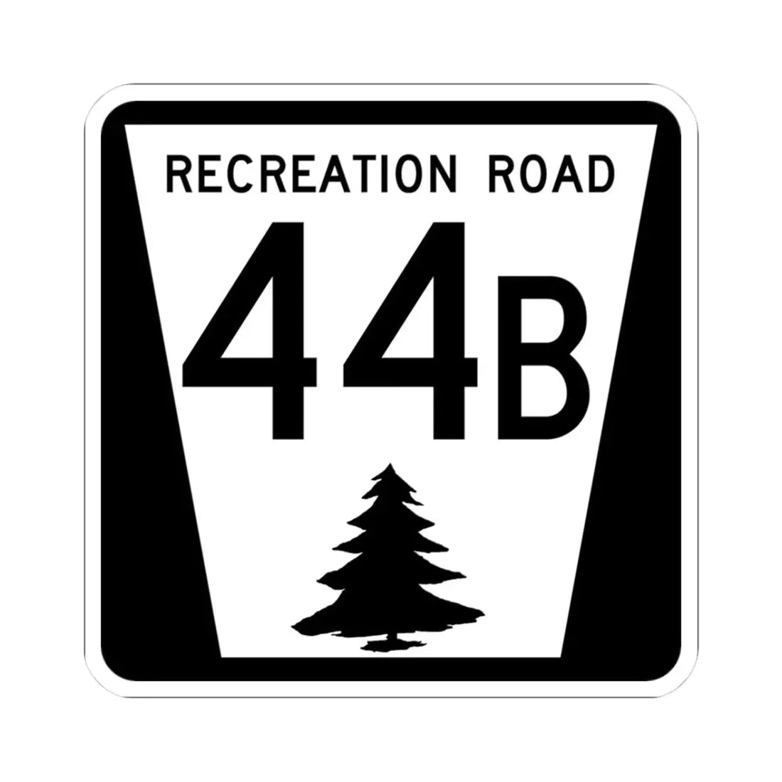 N REC 44B (Nebraska) (Road Sign) STICKER Vinyl Kiss-Cut Decal 3 Inch White - The Sticker Space