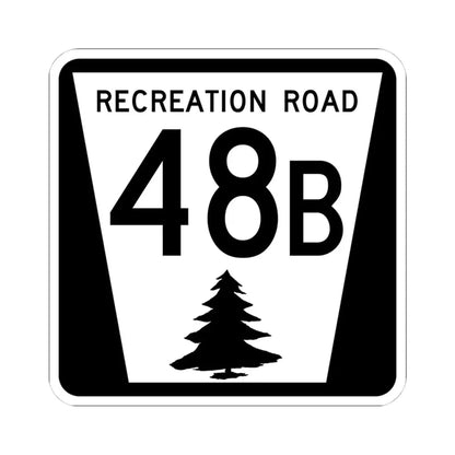 N REC 48B (Nebraska) (Road Sign) STICKER Vinyl Kiss-Cut Decal 4 Inch White - The Sticker Space