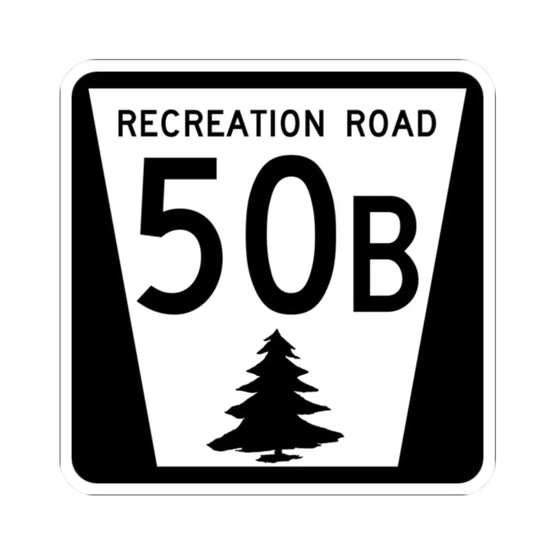 N REC 50B (Nebraska) (Road Sign) STICKER Vinyl Kiss-Cut Decal 2 Inch White - The Sticker Space