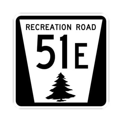 N REC 51E (Nebraska) (Road Sign) STICKER Vinyl Kiss-Cut Decal 2 Inch White - The Sticker Space