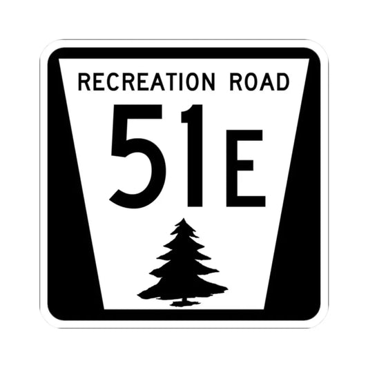 N REC 51E (Nebraska) (Road Sign) STICKER Vinyl Kiss-Cut Decal 2 Inch White - The Sticker Space