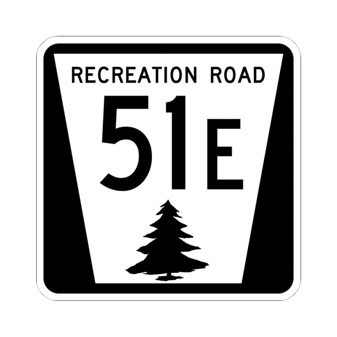 N REC 51E (Nebraska) (Road Sign) STICKER Vinyl Kiss-Cut Decal 6 Inch White - The Sticker Space