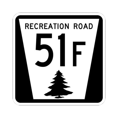 N REC 51F (Nebraska) (Road Sign) STICKER Vinyl Kiss-Cut Decal 4 Inch White - The Sticker Space