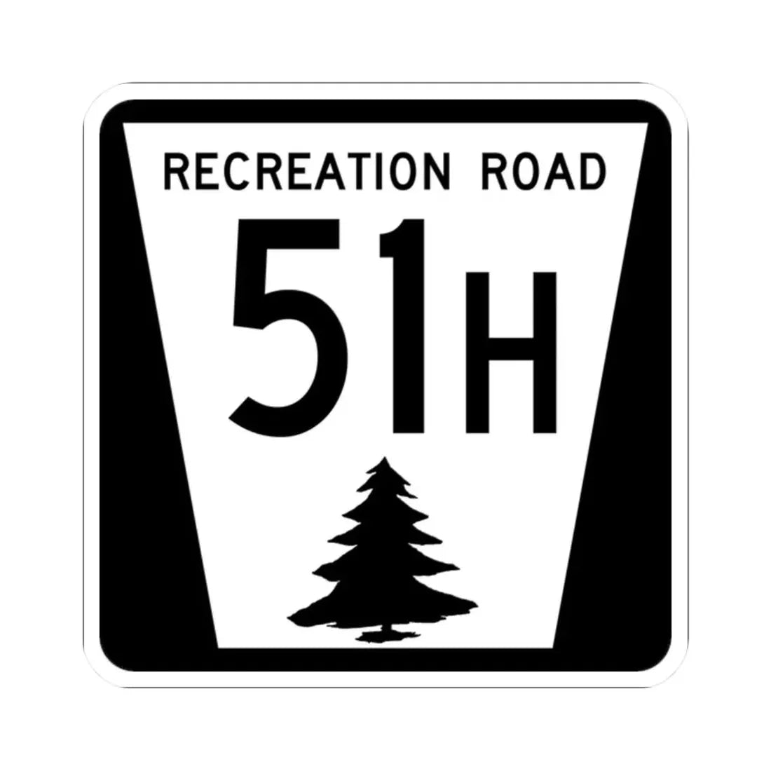 N REC 51H (Nebraska) (Road Sign) STICKER Vinyl Kiss-Cut Decal 2 Inch White - The Sticker Space