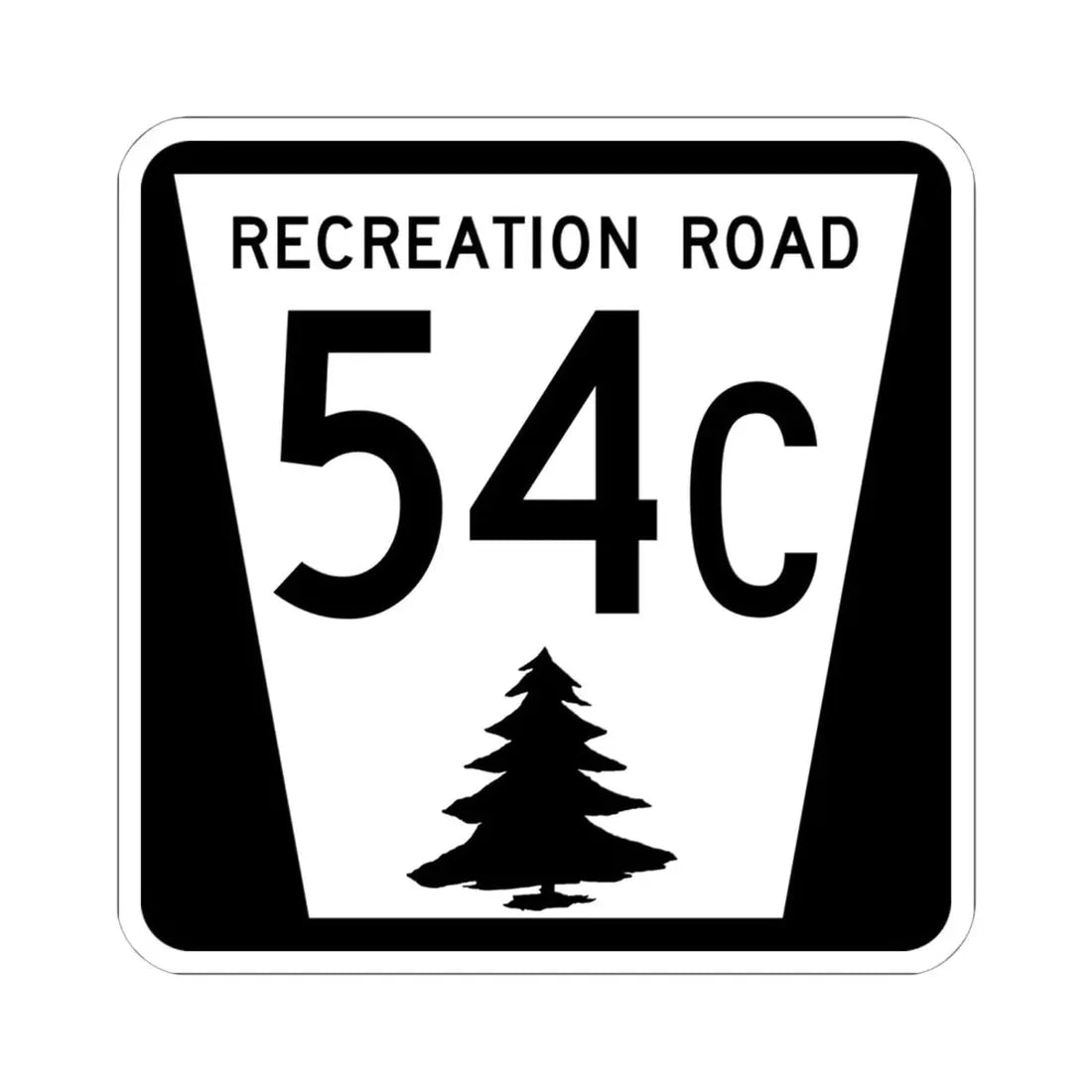 N REC 54C (Nebraska) (Road Sign) STICKER Vinyl Kiss-Cut Decal 6 Inch White - The Sticker Space