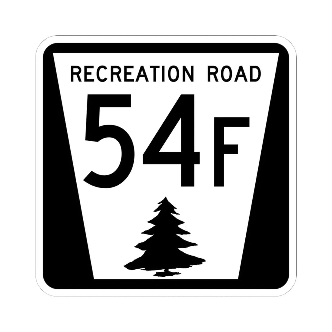 N REC 54F (Nebraska) (Road Sign) STICKER Vinyl Kiss-Cut Decal 4 Inch White - The Sticker Space