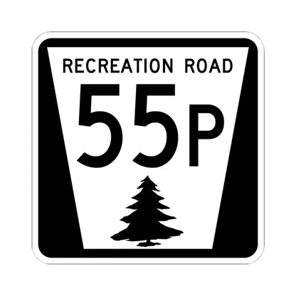 N REC 55P (Nebraska) (Road Sign) STICKER Vinyl Kiss-Cut Decal 6 Inch White - The Sticker Space