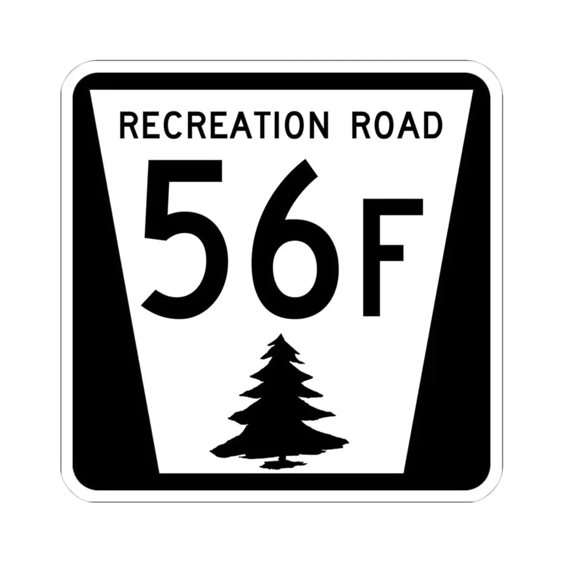 N REC 56F (Nebraska) (Road Sign) STICKER Vinyl Kiss-Cut Decal 4 Inch White - The Sticker Space