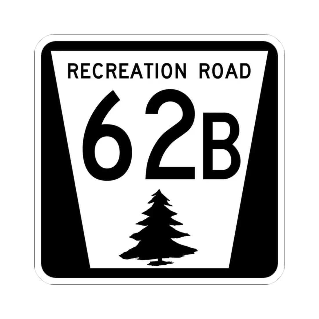 N REC 62B (Nebraska) (Road Sign) STICKER Vinyl Kiss-Cut Decal 3 Inch White - The Sticker Space