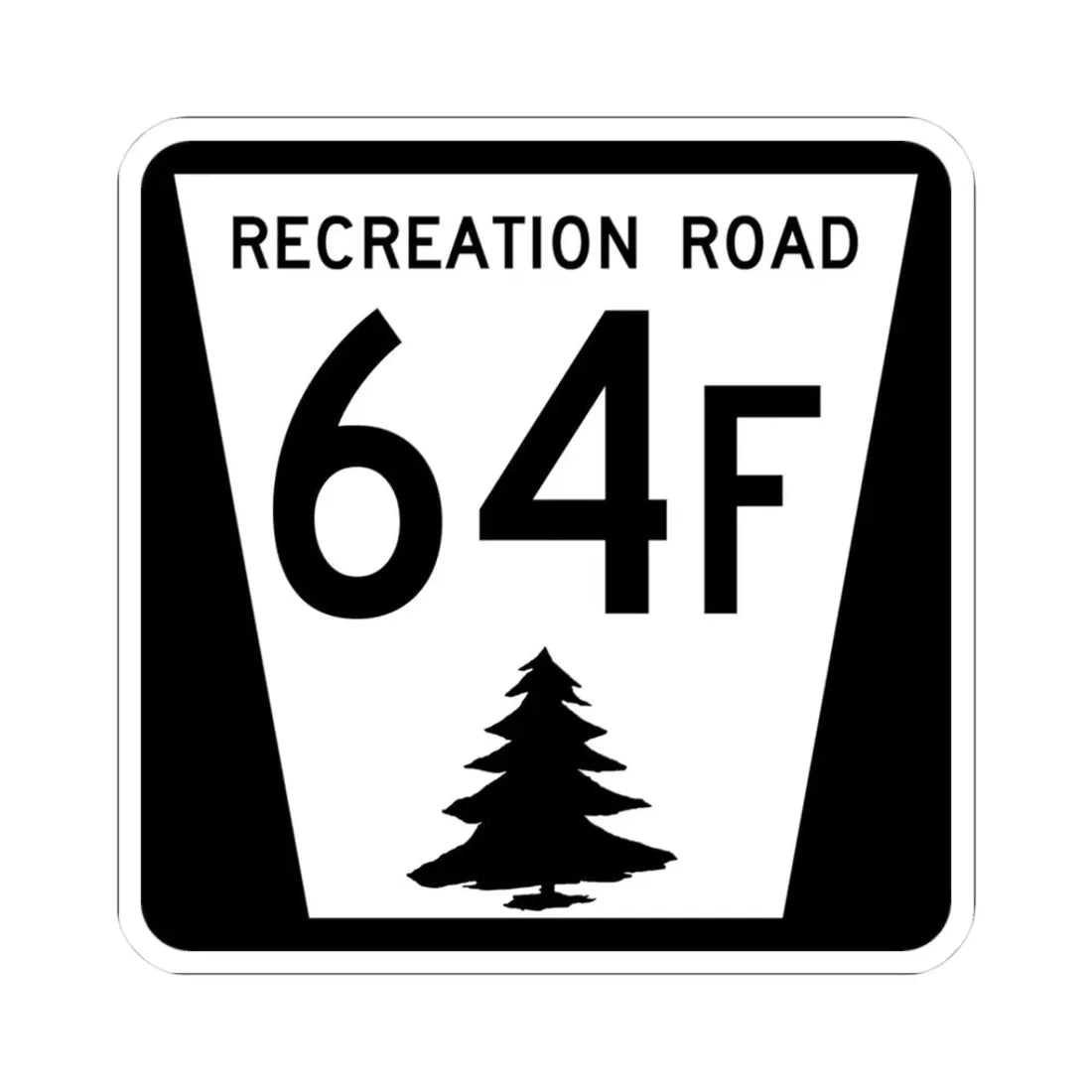 N REC 64F (Nebraska) (Road Sign) STICKER Vinyl Kiss-Cut Decal 3 Inch White - The Sticker Space