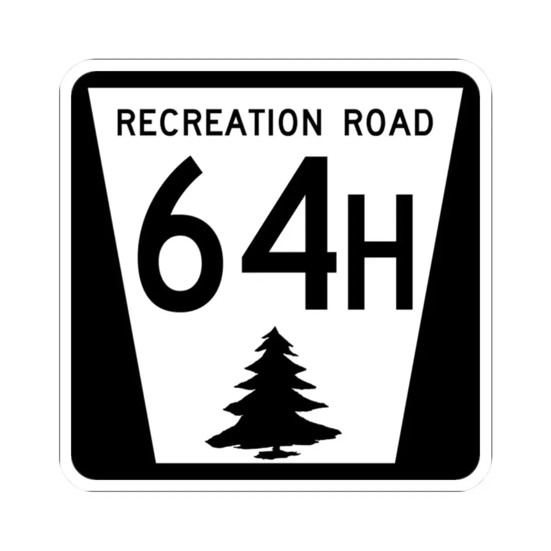 N REC 64H (Nebraska) (Road Sign) STICKER Vinyl Kiss-Cut Decal 2 Inch White - The Sticker Space