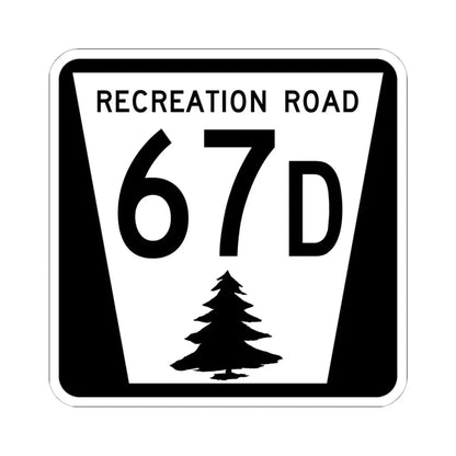 N REC 67D (Nebraska) (Road Sign) STICKER Vinyl Kiss-Cut Decal 6 Inch White - The Sticker Space
