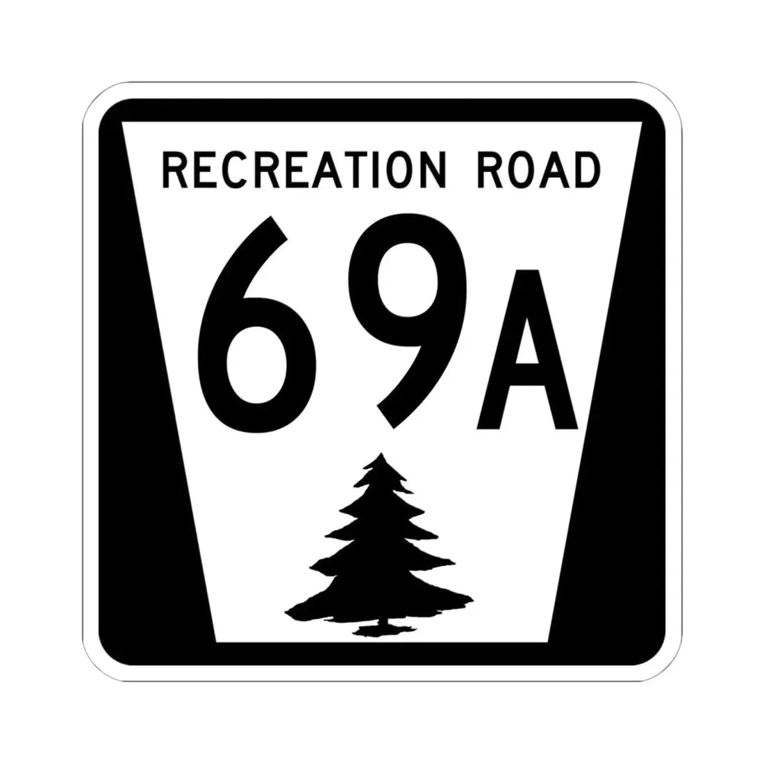 N REC 69A (Nebraska) (Road Sign) STICKER Vinyl Kiss-Cut Decal 6 Inch White - The Sticker Space