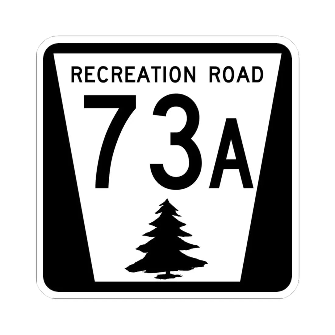 N REC 73A (Nebraska) (Road Sign) STICKER Vinyl Kiss-Cut Decal 3 Inch White - The Sticker Space