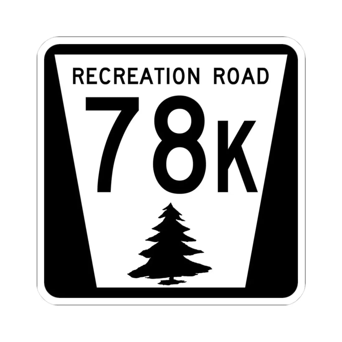 N REC 78K (Nebraska) (Road Sign) STICKER Vinyl Kiss-Cut Decal 3 Inch White - The Sticker Space