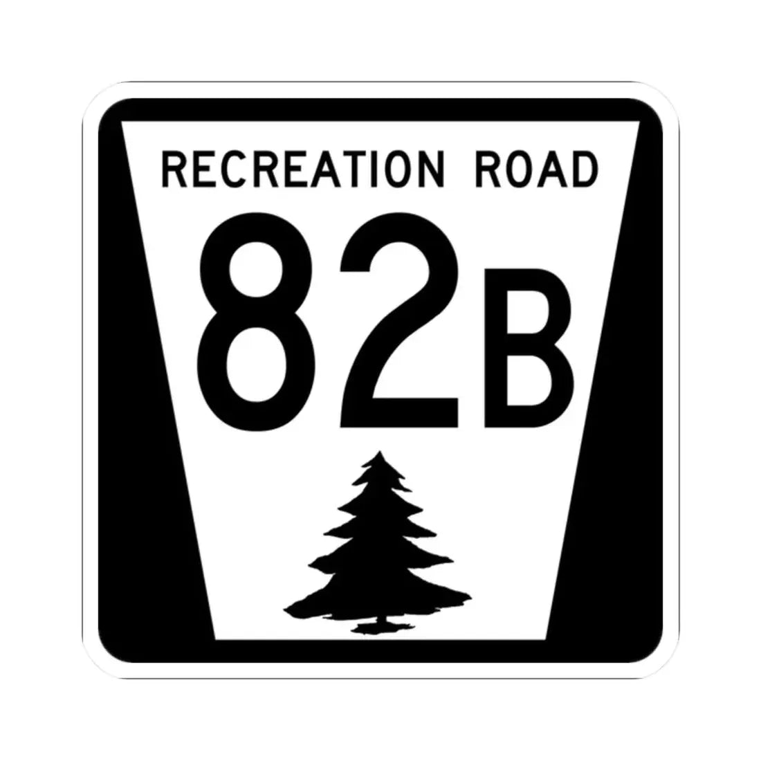 N REC 82B (Nebraska) (Road Sign) STICKER Vinyl Kiss-Cut Decal 2 Inch White - The Sticker Space