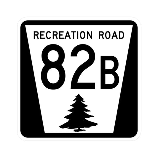 N REC 82B (Nebraska) (Road Sign) STICKER Vinyl Kiss-Cut Decal 2 Inch White - The Sticker Space