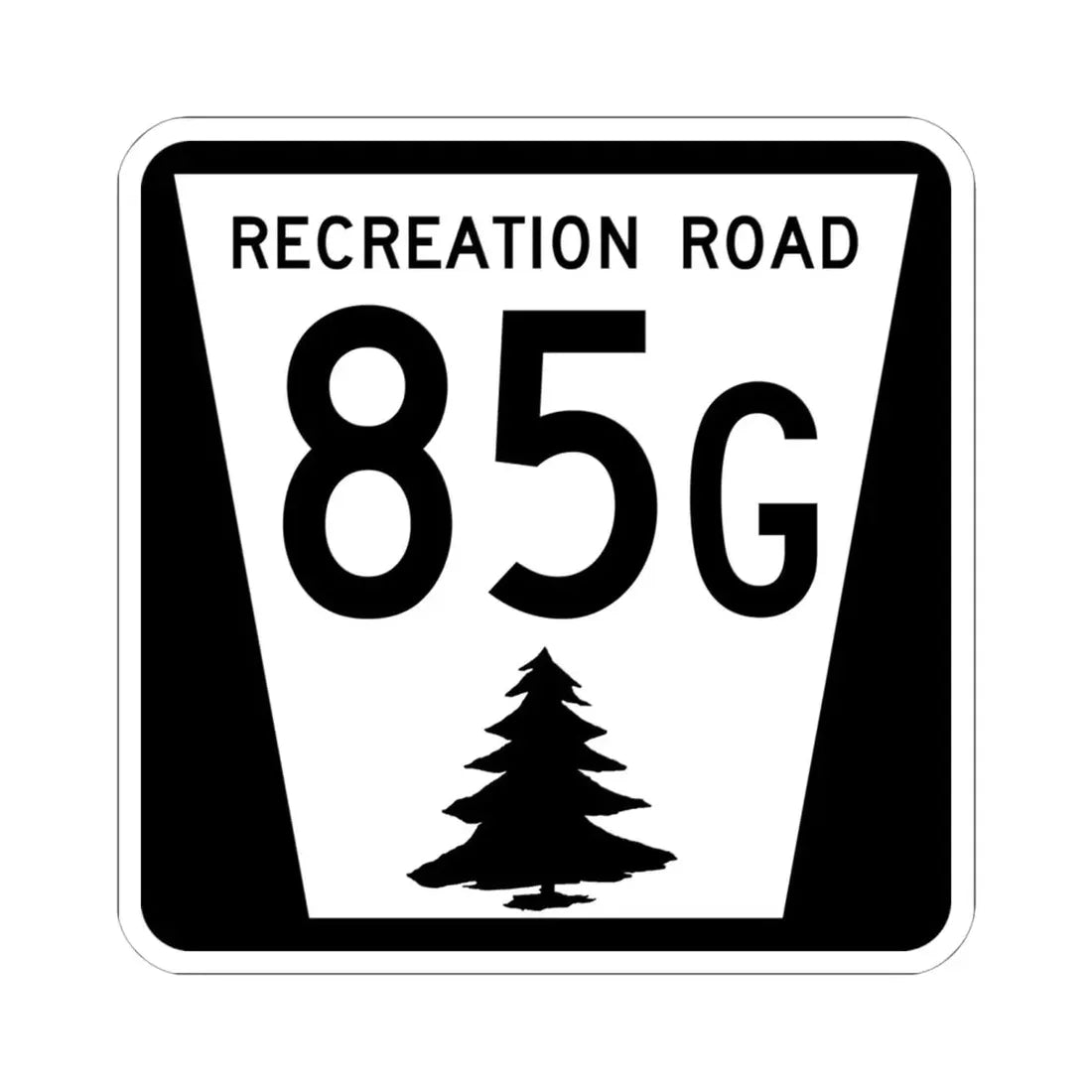 N REC 85G (Nebraska) (Road Sign) STICKER Vinyl Kiss-Cut Decal 6 Inch White - The Sticker Space