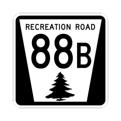 N REC 88B (Nebraska) (Road Sign) STICKER Vinyl Kiss-Cut Decal 4 Inch White - The Sticker Space