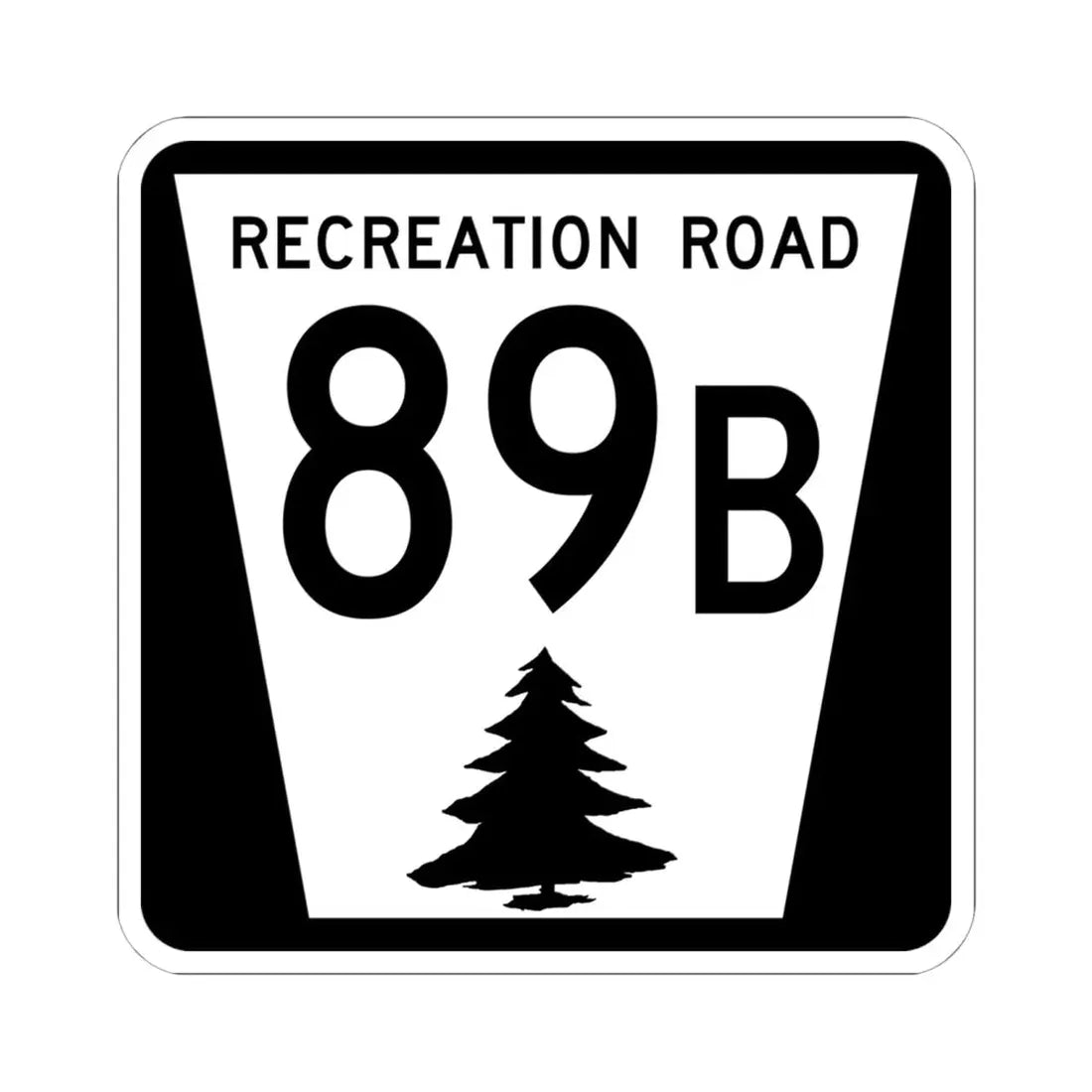 N REC 89B (Nebraska) (Road Sign) STICKER Vinyl Kiss-Cut Decal 6 Inch White - The Sticker Space