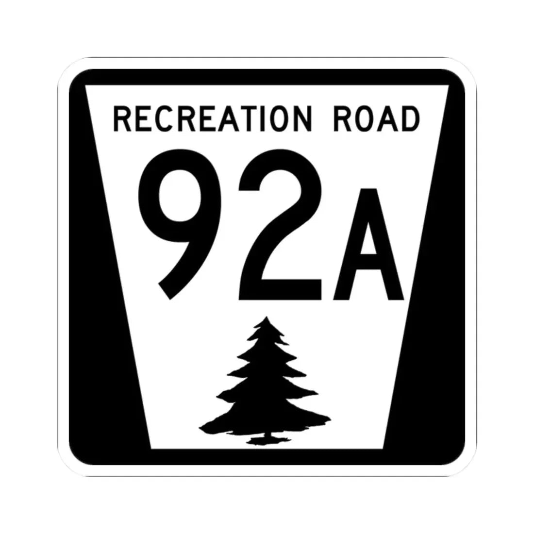 N REC 92A (Nebraska) (Road Sign) STICKER Vinyl Kiss-Cut Decal 2 Inch White - The Sticker Space
