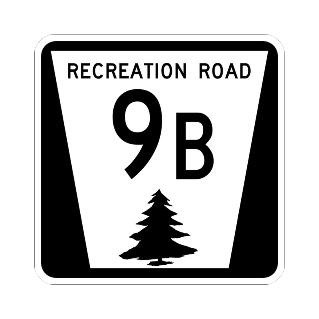 N REC 9B (Nebraska) (Road Sign) STICKER Vinyl Kiss-Cut Decal 3 Inch White - The Sticker Space