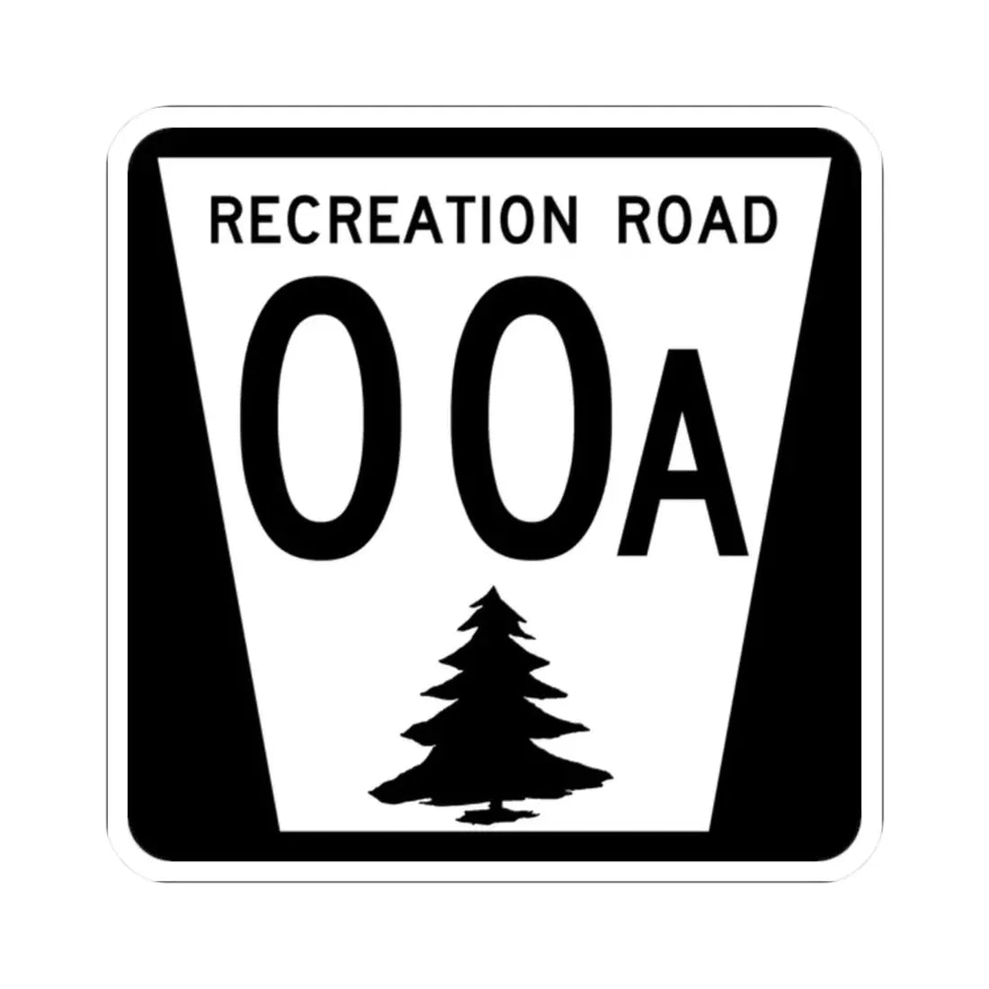 N REC template (Nebraska) (Road Sign) STICKER Vinyl Kiss-Cut Decal 2 Inch White - The Sticker Space