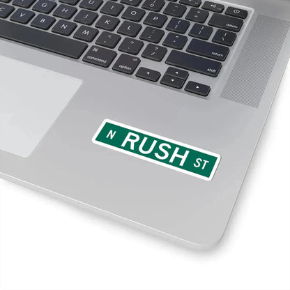 N Rush St Chicago (Illinois) (Road Sign) STICKER Vinyl Kiss-Cut Decal - The Sticker Space