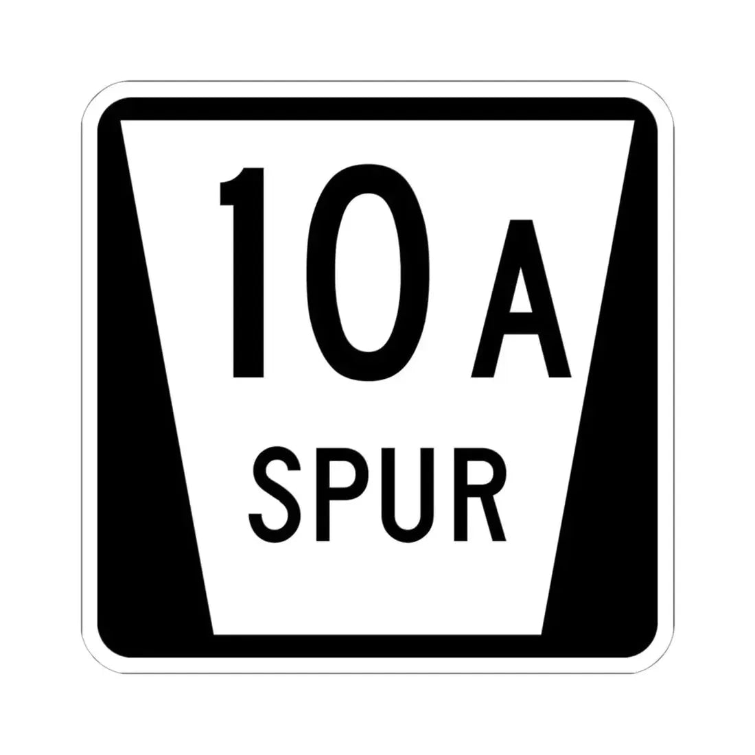 N SPUR 10A (Nebraska) (Road Sign) STICKER Vinyl Kiss-Cut Decal 6 Inch White - The Sticker Space