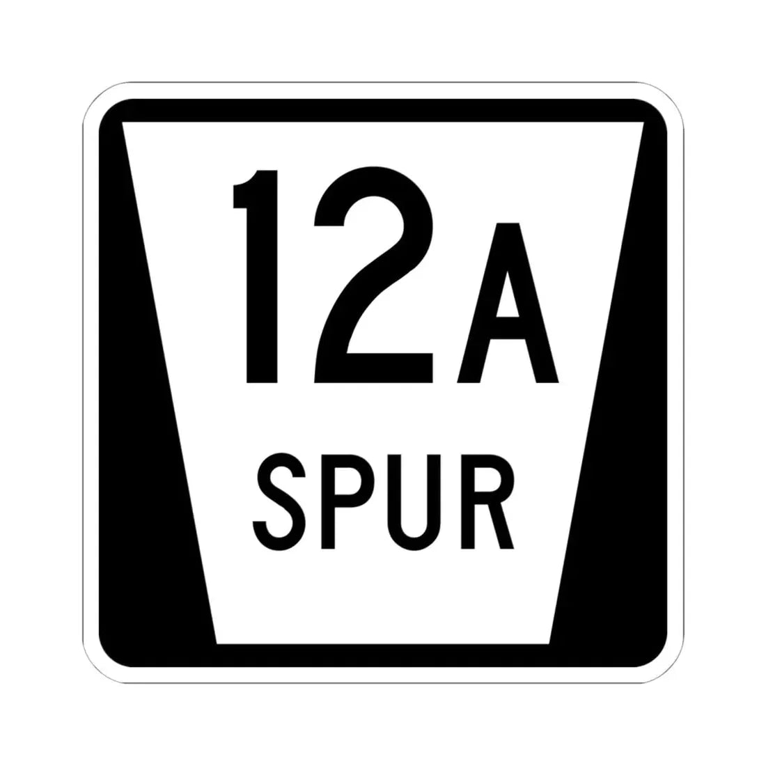 N SPUR 12A (Nebraska) (Road Sign) STICKER Vinyl Kiss-Cut Decal 6 Inch White - The Sticker Space