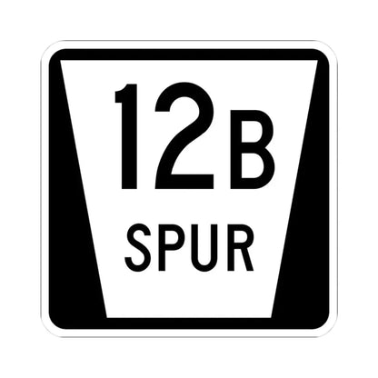 N SPUR 12B (Nebraska) (Road Sign) STICKER Vinyl Kiss-Cut Decal 3 Inch White - The Sticker Space