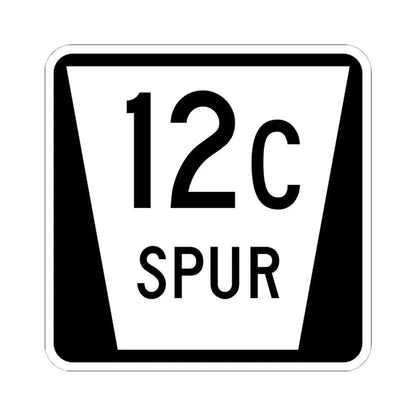 N SPUR 12C (Nebraska) (Road Sign) STICKER Vinyl Kiss-Cut Decal 6 Inch White - The Sticker Space