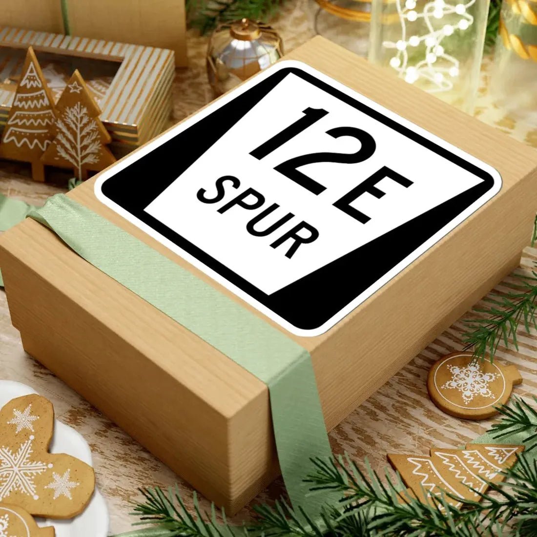 N SPUR 12E (Nebraska) (Road Sign) STICKER Vinyl Kiss-Cut Decal - The Sticker Space