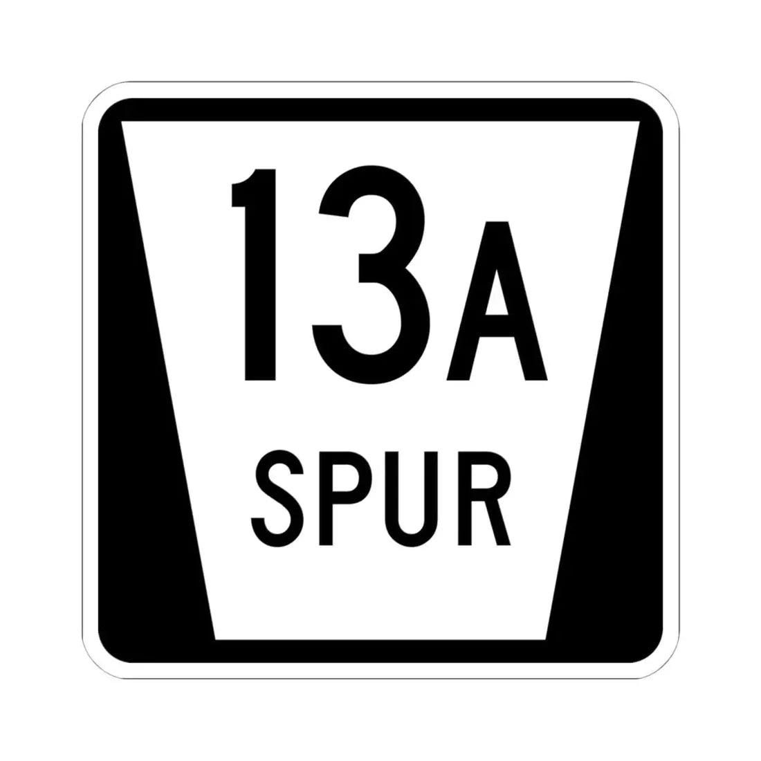 N SPUR 13A (Nebraska) (Road Sign) STICKER Vinyl Kiss-Cut Decal 6 Inch White - The Sticker Space