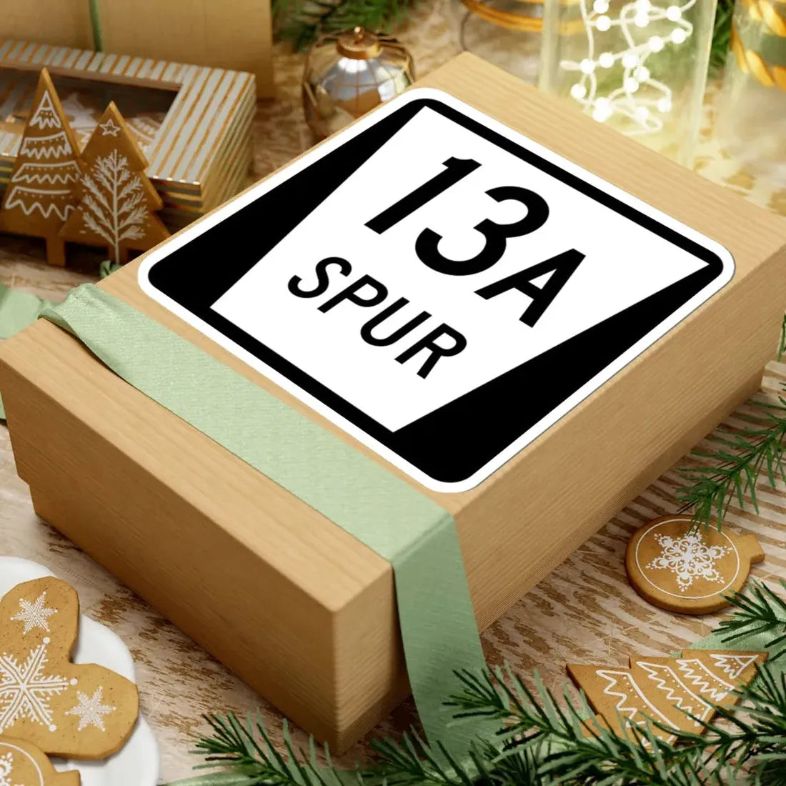 N SPUR 13A (Nebraska) (Road Sign) STICKER Vinyl Kiss-Cut Decal - The Sticker Space