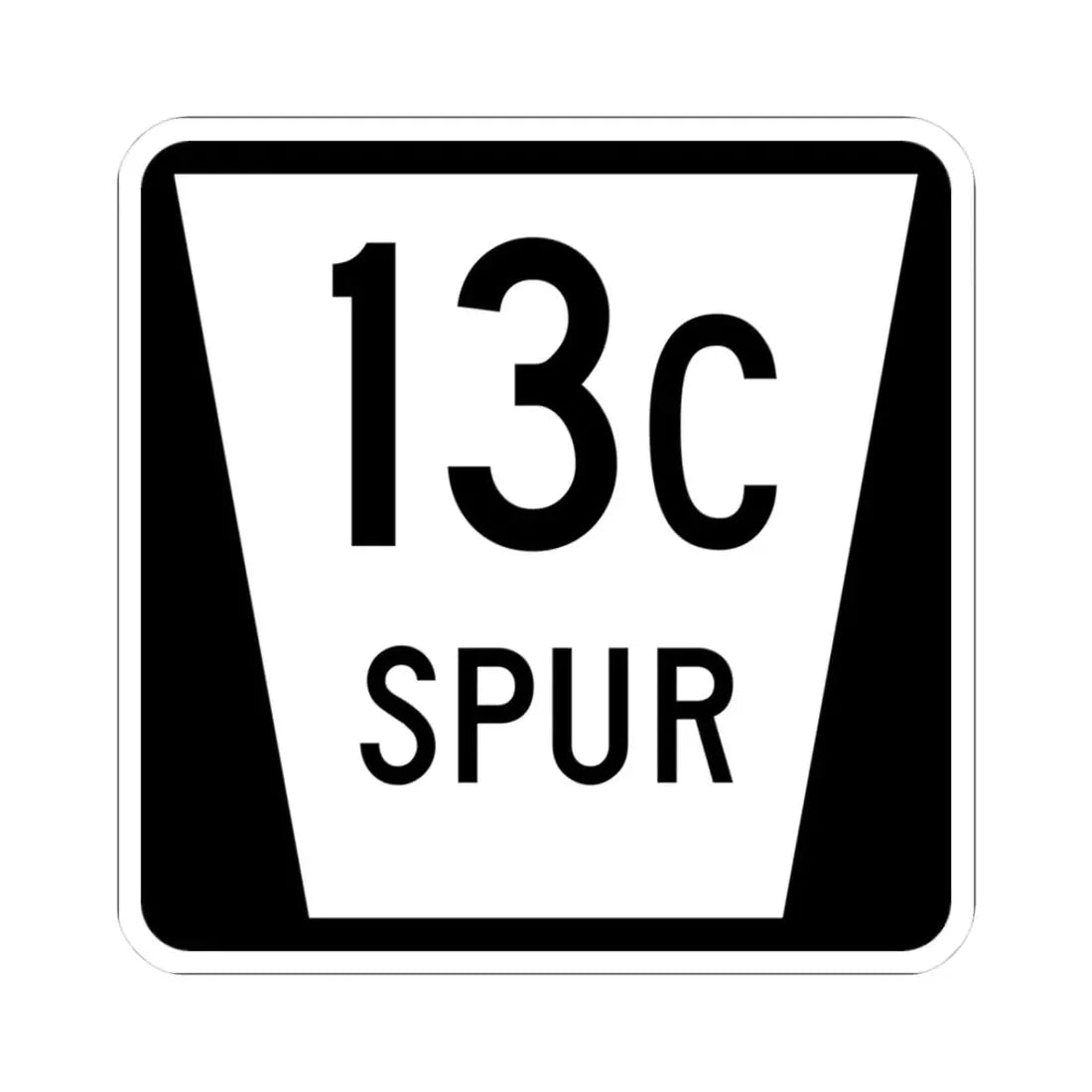N SPUR 13C (Nebraska) (Road Sign) STICKER Vinyl Kiss-Cut Decal 3 Inch White - The Sticker Space