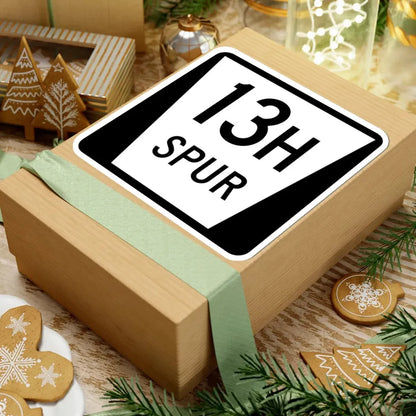 N SPUR 13H (Nebraska) (Road Sign) STICKER Vinyl Kiss-Cut Decal - The Sticker Space