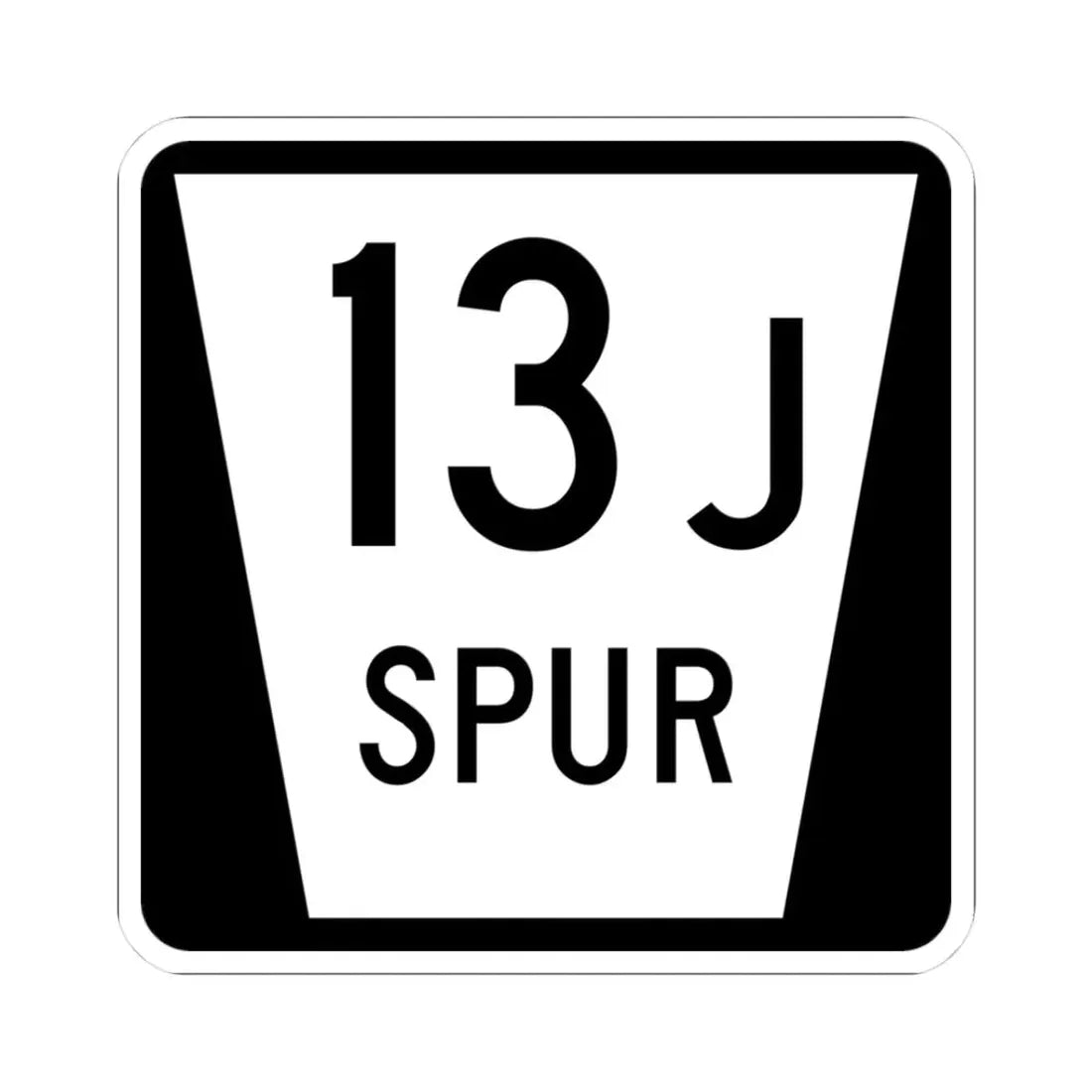 N SPUR 13J (Nebraska) (Road Sign) STICKER Vinyl Kiss-Cut Decal 3 Inch White - The Sticker Space