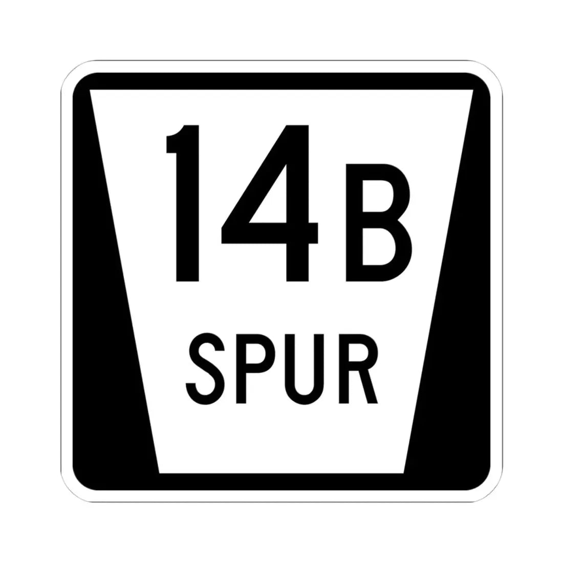 N SPUR 14B (Nebraska) (Road Sign) STICKER Vinyl Kiss-Cut Decal 4 Inch White - The Sticker Space